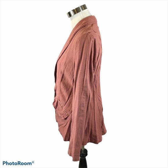 Free People Linen Blend One‎ Button Jacket Salmon S - Picture 3 of 12